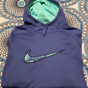 Purple and ocean green Nike hoodie